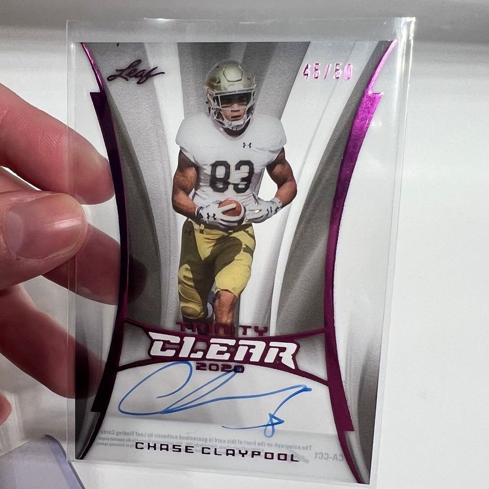 2020 LEAF TRINITY CLEAR purple CHASE CLAYPOOL card‎